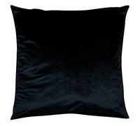 Bella Plain Velvet Extra-Large Cushion Cover. Black Supersoft Velvet Chenille. Modern and On-trend Home Accessory. 23x23" XL Square Cushion Cover Only.