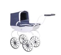 Bella Rosa Pram Age 3+ | Traditional Style Carriage Dolls Pram | Premium English Traditional Carriage Pushchair | Push Along Pram With White Wheels | Pushchair & Pram Toys For Kids Aged 3+ (Windsor)