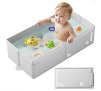 Bella’s Friends Baby Collapsible Bathtub, Kids Bath Tub, Foldable and Portable, Easy Storage, Non-Slip Base, Reinforced Structure, Lightweight, Travel Essentials for 6-48 Months Infant Toddler