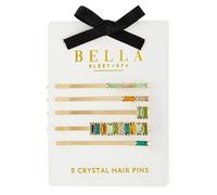 Bella Sleep + Spa Clips Accessories for Women Hair Pins, 5-Piece, Forest Jewels