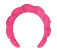 Bella Sleep + Spa Puffy Makeup Headband - Soft Microfiber Spa Headband for Washing Face - Padded Non-Slip Facial Skincare Hairband for Women & Teens, One Size, Fuchsia