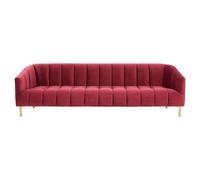 Bella Sofa - 3 Seater - Wine Velvet Fabric