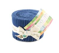 Bella Solids Admiral Blue Jr Jelly Roll (9900JJR 48) by Moda House Designer for Moda by moda