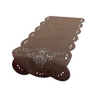 Bella Table Runner, 40 x 140 cm, Brown, Modern Table Runner with Laser Cut