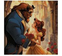 Bella,The Beauty Counted Cross Stitch kit, 100% Cotton, 150x150 Stitch, 27x27cm, 14ct, Bella Cross Stitch kit