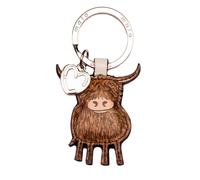 Bella The Highland Cow Key Fob Keyring