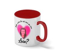 Bella Twilight Where The Hell Have You Been Loca White Coffee Mug with Red Rim & Handle
