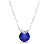 Swarovski Bella V Pendant Necklace, Blue and Clear Round-Cut Crystals in a Rhodium-Finished Setting, Part of the Bella Collection