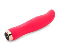 Bella Velvet Touch Vibe with Turbo Boost - 20 Functions, XLR8 Power Burst, Curved for Internal & External Stimulation, Liquid Silicone, Rechargeable - Hot Pink
