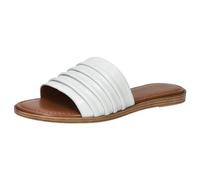 Bella Vita Made in Italy Women's Rya-Italy Flat Sandal, White Italian Leather, 5 UK