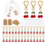 BellaBlend 24 Set Cherry Keychain Bulk Party Favor Gifts Cherry Keychains for Women Purse Charm Keyrings Accessories for Guests