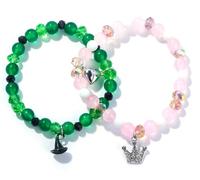 BellaBlend BBF Friendship Bracelets - Magic Stage Theatre Film Merchandise: Rhinestone Crown with Witch Hat Charm - Bracelets, Jewellery, Gift Ideas for Fans