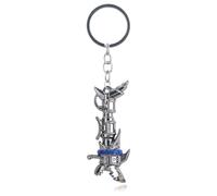 BellaBlend Cyberpunk Rock Lolita Keychain with Cool Weapon - Horror Anime Merchandise - Designs with Shark Rocket Launcher