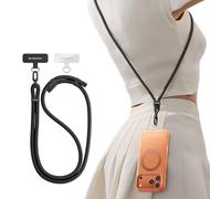 BellaBlend Handy Crossbody Strap with 2 Phone Pouches, Adjustable Anti-Theft Phone Strap for All Phones, Premium Metal Buckles, Skin-Friendly