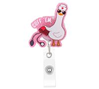 BellaBlend Lustige Gans Nurse Badge Reel, Cuff 'Em Badge Holder with retractable clip, sweet gift for nursing students, RN LPN CNA MA medical workers, teachers, doctor