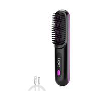 Bellabrush Pro, Bellabrush Pro Hair Brush, Portable Cordless Hair Straightener with Heated Comb, Ionic Hair Straightener for All Hair Types (Black)