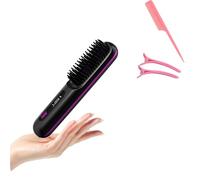 Bellabrush Pro Hair Straightener Brush, Bellabrush Portable Straightener Brush Heated Hair Comb,Bella Brush Pro Brush for Hair, for All Hair Types (Black)