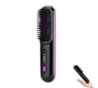 BellaBrush Pro Thermal Brush - Cordless Ionic Hair Straightener for All Hair Types (Black)