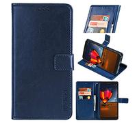 BellaCase CAT S75 Premium Leather Wallet Case [Card Slots] [Kickstand] [Magnetic Buckle] Flip Folio Cover for CAT S75 Smartphone(Dark blue)