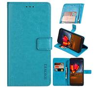 BellaCase Wiko Power U10/U20 Premium Leather Wallet Case [Card Slots] [Kickstand] [Magnetic Buckle] Flip Folio Cover for Wiko Power U10/U20 Smartphone(Sky blue)
