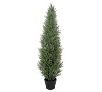bellacat UV Resistant Artificial Topiary Trees Outdoor, Faux Cedar Tree with Full & Realistic Leaves, Fake Cypress Tree for Front Door Proch Patio Deck Balcony Yard Decor(120cm, 1Pack)