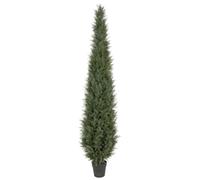 bellacat UV Resistant Artificial Topiary Trees Outdoor, Faux Cedar Tree with Full & Realistic Leaves, Fake Cypress Tree for Front Door Proch Patio Deck Balcony Yard Decor(214cm, 1Pack)