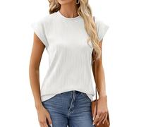 BellaDila Womens Summer Short Batwing Sleeve Tops Casual Loose T Shirts Crew Neck Tee Blouses for Women 2025 Trendy