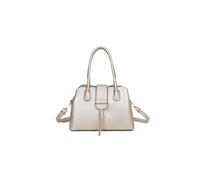 BellaElan PU Leather Triple Compartment Handbag with a metal D-ring Ornament and an Extra Long Strap Fontanella Fashion Gold One Size