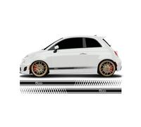 BellaFolia Side Stripes Sticker 500 Inches Lettering Suitable for Fiat 500 Side Sticker Rally Stripes 30004