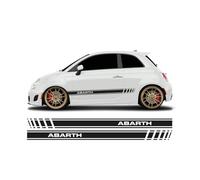 BellaFolia Side Stripes Sticker "Abarth" Lettering Suitable for Fiat 500 Side Stickers, Rally Stripes 30003