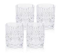 BELLAFORTE Shatterproof Tritan Plastic Short Tumbler, Set of 4, 385ml - Myrtle Beach Drinking Glasses, Unbreakable Plastic Glasses for Indoor & Outdoor Use - BPA Free - Clear