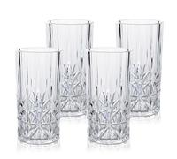 BELLAFORTE Shatterproof Tritan Plastic Tall Tumbler, Set of 4, 532ml - Myrtle Beach Drinking Glasses - Unbreakable Plastic Glasses for Indoor & Outdoor Use - BPA Free - Clear