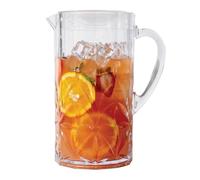 BELLAFORTE Shatterproof Tritan Plastic Water Pitcher with Lid, Myrtle Beach 88 oz Unbreakable Drinking Jug with Handle for Orange Juice, Iced Tea & Water - Dishwasher Safe - BPA Free - Clear
