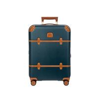 Bric's Bellagio Collection Trolley Hard Case with 4 Double Wheels, Durable and Ultra Light, Integrated TSA Lock, Hook for Clothes Hanger, Polycarbonate, Dimensions 53 x 76 x 29 cm, Blue / Tan, 21 Inch