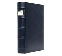 Bellagio-Italia Corona Lago DVD/CD/Blu-Ray Storage Binder - Holds Up to 48 Discs, Includes Pre-installed Acid-Free Sheets - Blue Faux Leather