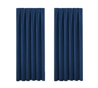 BellaHills Bedroom Curtains Blackout Drapery Panels, 3 Pass Microfiber Thermal Insulated Solid Pencil Pleat Type Blackout Window Curtains/Drapes (2 Panels,66 x 72 Inch, Navy)