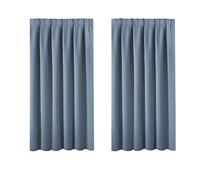 BellaHills Blackout Curtains, Noise Reduction Window Treatment Curtains, Thermal Insulated Energy Smart Drapes and Draperies for Apartment Decor 66 x 54 Inch, 2 Panels, Stone Blue