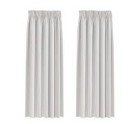 BellaHills Blackout Curtains Pencil Pleat Bedroom Curtain Panel for Privacy Protected Thermal Insulated Window Treatment for Living Room 2 Panels, 90 x 90 Inch, Stone