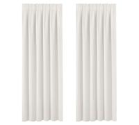 BellaHills Blackout Curtains Pencil Pleat Bedroom Curtain Panel for Privacy Protected Thermal Insulated Window Treatment for Living Room 2 Panels, 66 x 90 Inch, Ivory