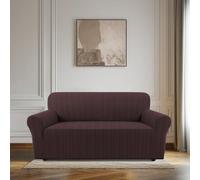 BellaHills High Stretch Sofa Covers 2 Seater Loveseat Sofa Cover Pets Friendly Non Slip Sofa Slipcovers for Living Room Couch Covers Washable Furniture Protectors (Oversize 2 Seater, Brown)