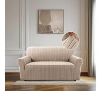 BellaHills High Stretch Sofa Covers 2 Seater Loveseat Sofa Cover Pets Friendly Non Slip Sofa Slipcovers for Living Room Couch Covers Washable Furniture Protectors (2 Seater, Sand)