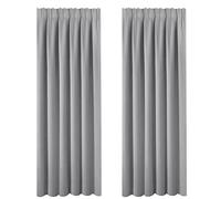 BellaHills Pencil Pleat Curtains Bonus Tie Backs Window Treatment Super Soft Thermal Insulated Blackout Curtains for Bedroom 66 x 90 Inch Dove Grey