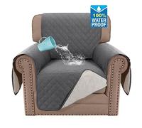 BellaHills Sofa Cover 100% Waterproof Sofa Covers 1 Seater Armchair Covers Triple Non-Slip Sofa Slipcovers for 1 Cushion Chair Washable Sofa Protector for Kids/Pets (Chair 23",Gray)