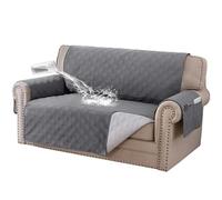 BellaHills Sofa Cover 100% Waterproof Sofa Covers 2 seater Non-Slip Sofa Slipcovers Couch Covers Washable with Elastic Strap Sofa Protectors from Pets Seat Width 47"(2 Seater, Grey)