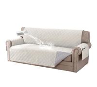 BellaHills Sofa Cover 4 seater 100% Waterproof Sofa Covers Non-Slip Sofa Slipcovers Couch Covers Washable with Elastic Strap Sofa Protectors from Pets Seat Width 78"(4 Seater, Beige)