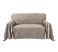 BellaHills Sofa Covers 2 Seater Washable Couch Covers for Dogs Cotton Sofa Slipcovers Sectional Sofa Covers Furniture Protectors for Pets Kids Feature Geometrical Jacquard Fabric (180x260cm, Sand)