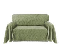 BellaHills Sofa Covers 2 Seater Washable Couch Covers for Dogs Cotton Sofa Slipcovers Sectional Sofa Covers Furniture Protectors for Pets Kids Feature Geometrical Jacquard Fabric (180x260cm, Sage)