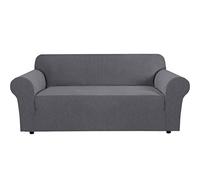 BellaHills Super Stretch Sofa Covers Couch Covers Sofa Slipcovers Furniture Protector for Sofas/Kids/Pets | Form Fitted Jacquard with Elastic Bottom, Thick Soft Non Slip (3 Seater, Charcoal Gray)