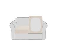 BellaHills Velvet Stretch Sofa Seat Cushion Covers Couch Cushion Covers Modular Seat Covers Furniture Protector Sofa Seat Cover with Elastic Bottom(2 Pieces, Ivory)