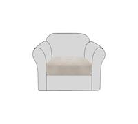 BellaHills Velvet Stretch Sofa Seat Cushion Covers Couch Cushion Covers Modular Seat Covers Furniture Protector Sofa Seat Cover with Elastic Bottom(1 Piece, Oatmeal)